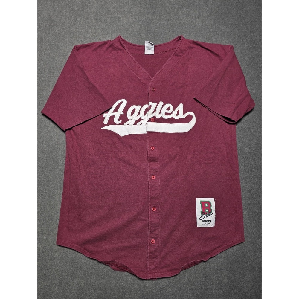 Boa‎ Pro Classic Aggies Baseball Jersey Shirt Mens XL Button Front Maroon USA